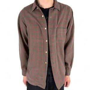 Vintage 70s grunge faded distressed skater rare button up flannel